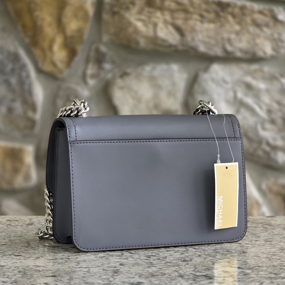 Michael Kors Heather Large Grey Crossbody - Picture 3 of 10
